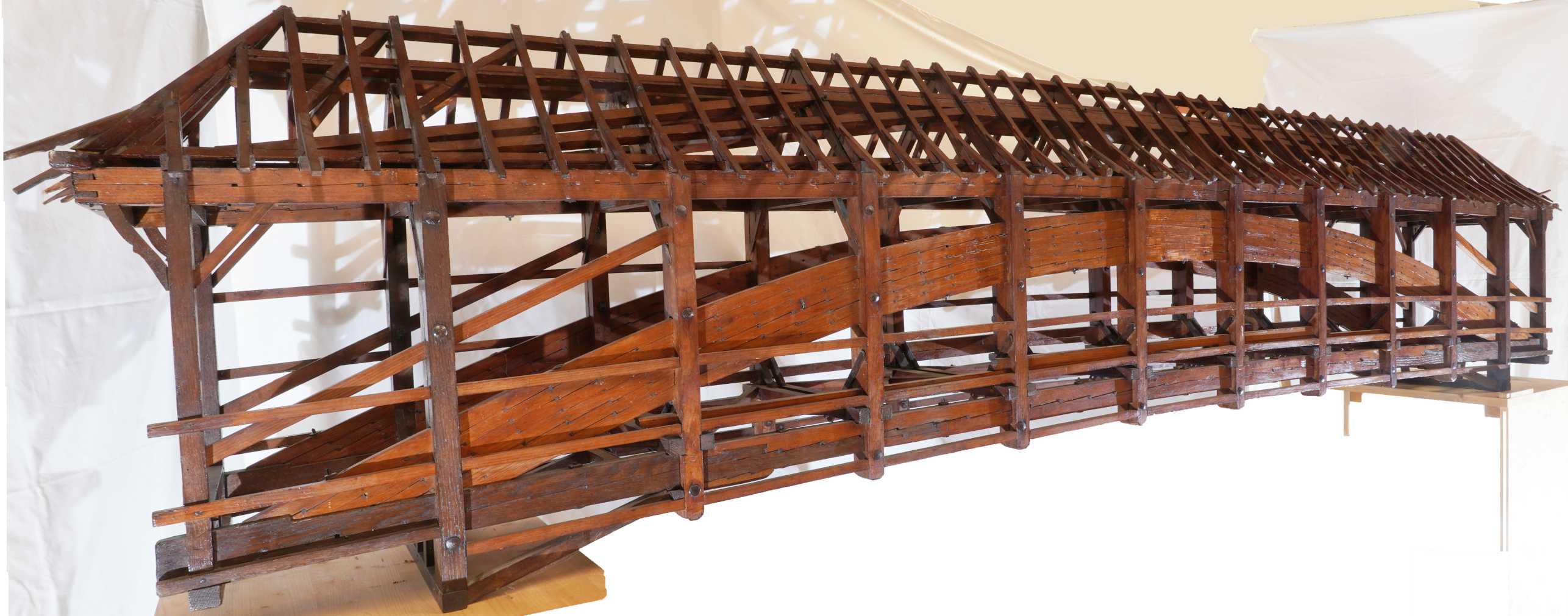 Bischofszell, Ortsmuseum, historical model of the Sitter Bridge.