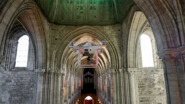 Survey drone in the cathedral